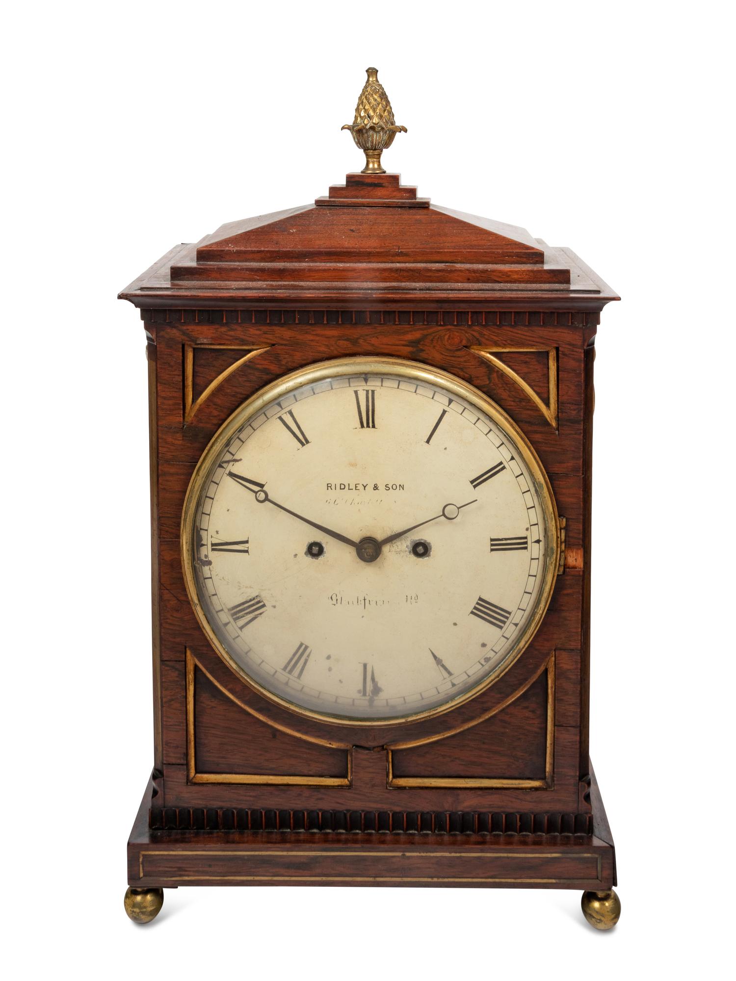 An English Rosewood Mantel Clock