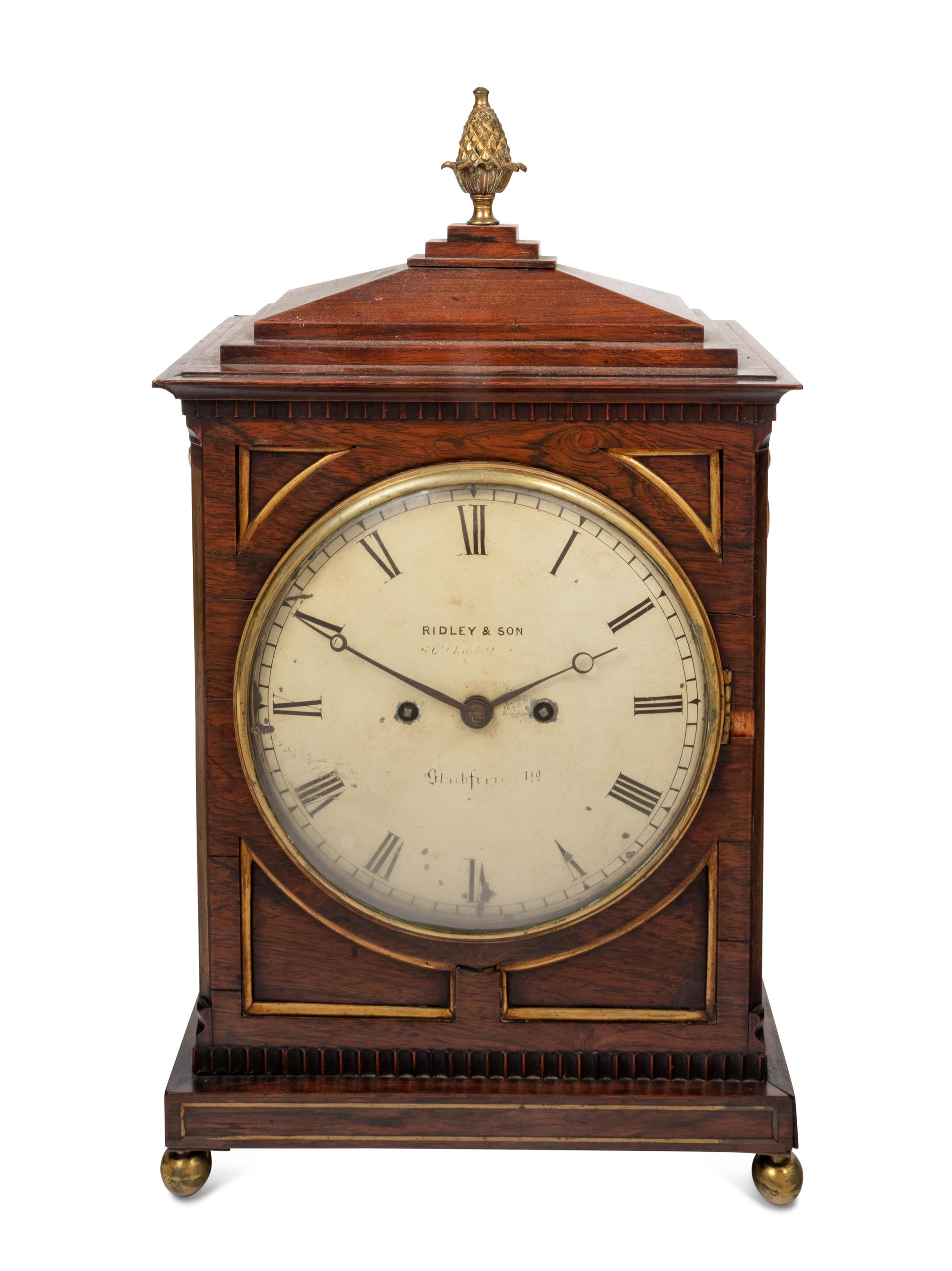 An English Rosewood Mantel Clock