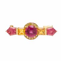 Alopa, Yellow Gold, Multigem, and Yellow Diamond Brooch