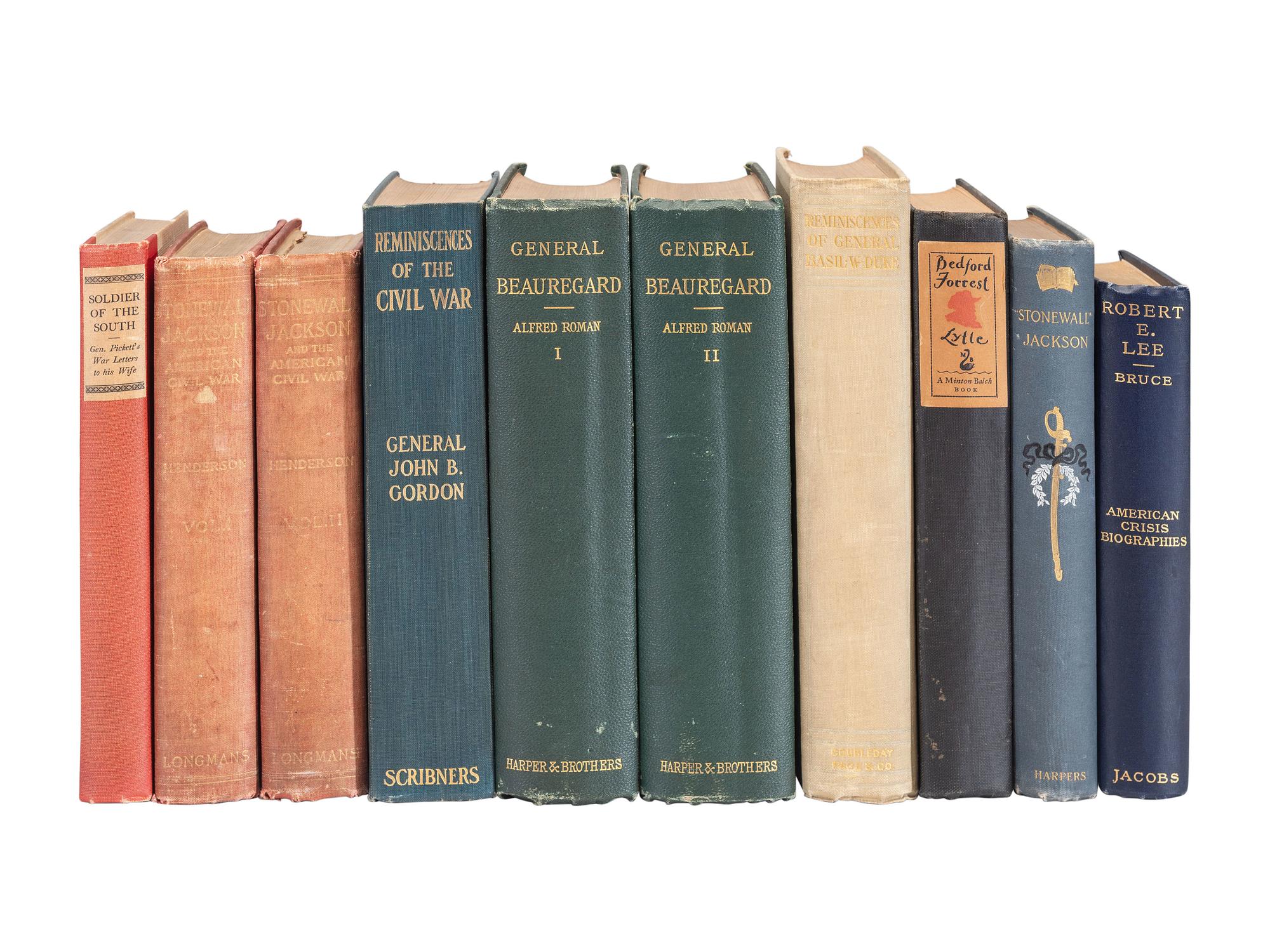 [CIVIL WAR]. Confederate generals, incl. LEE, JACKSON, & HOOD. 22 volumes.