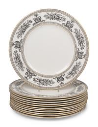 A Wedgwood Black Columbia Dinner Service