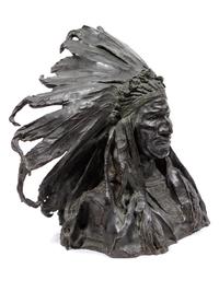 Chief Black Bird , date modeled 1903, cast 1907