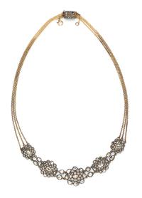 A Silver Topped 18 Karat Gold and Diamond Necklace, Circa 1875, 19.30 dwts.