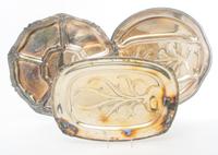 A Group of Silver-plate Trays Width of first over handles 23 inches. — 20TH CENTURY
