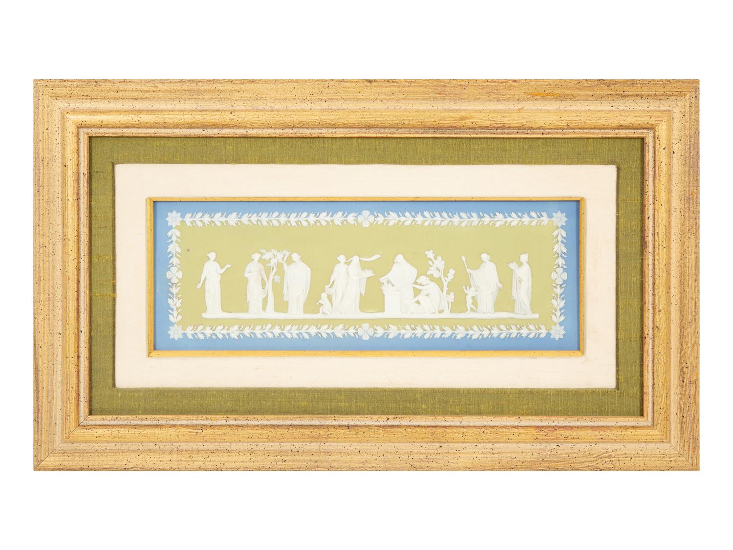 A Pair of Wedgwood Tri-Color Jasperware Plaques