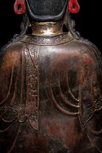 A Chinese Parcel Gilt Bronze Figure of Guanyin