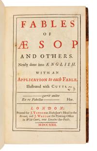 Aesop (ca 620-560 B.C.E.). Fables of Aesop and Others . London: for J. Tonson and J. Watts, 1722.