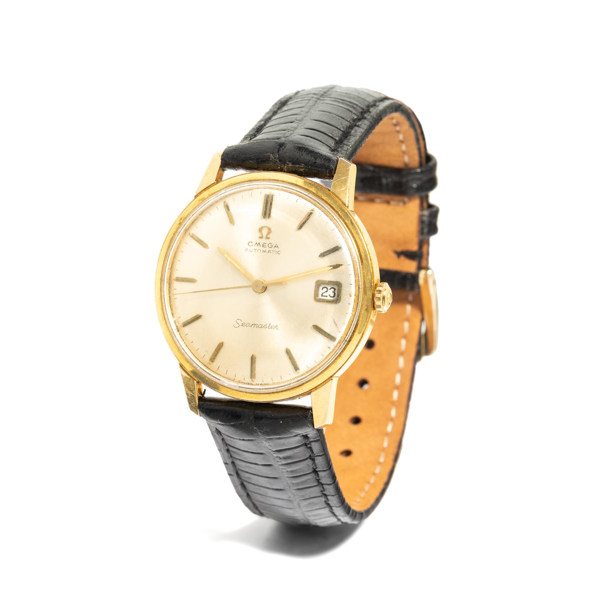 OMEGA, YELLOW GOLD AND STEEL 'SEAMASTER'