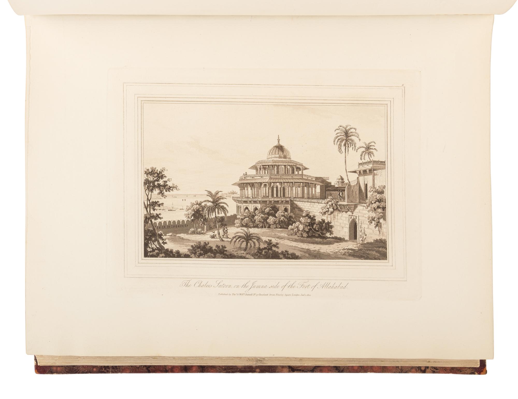 DANIELL, Thomas (1749-1840) and William DANIELL (1769-1837). Oriental Scenery. One Hundred and Fifty Views of the Architecture, Antiquities and Landscape Scenery of Hindoostan . London: for the authors, 1816.