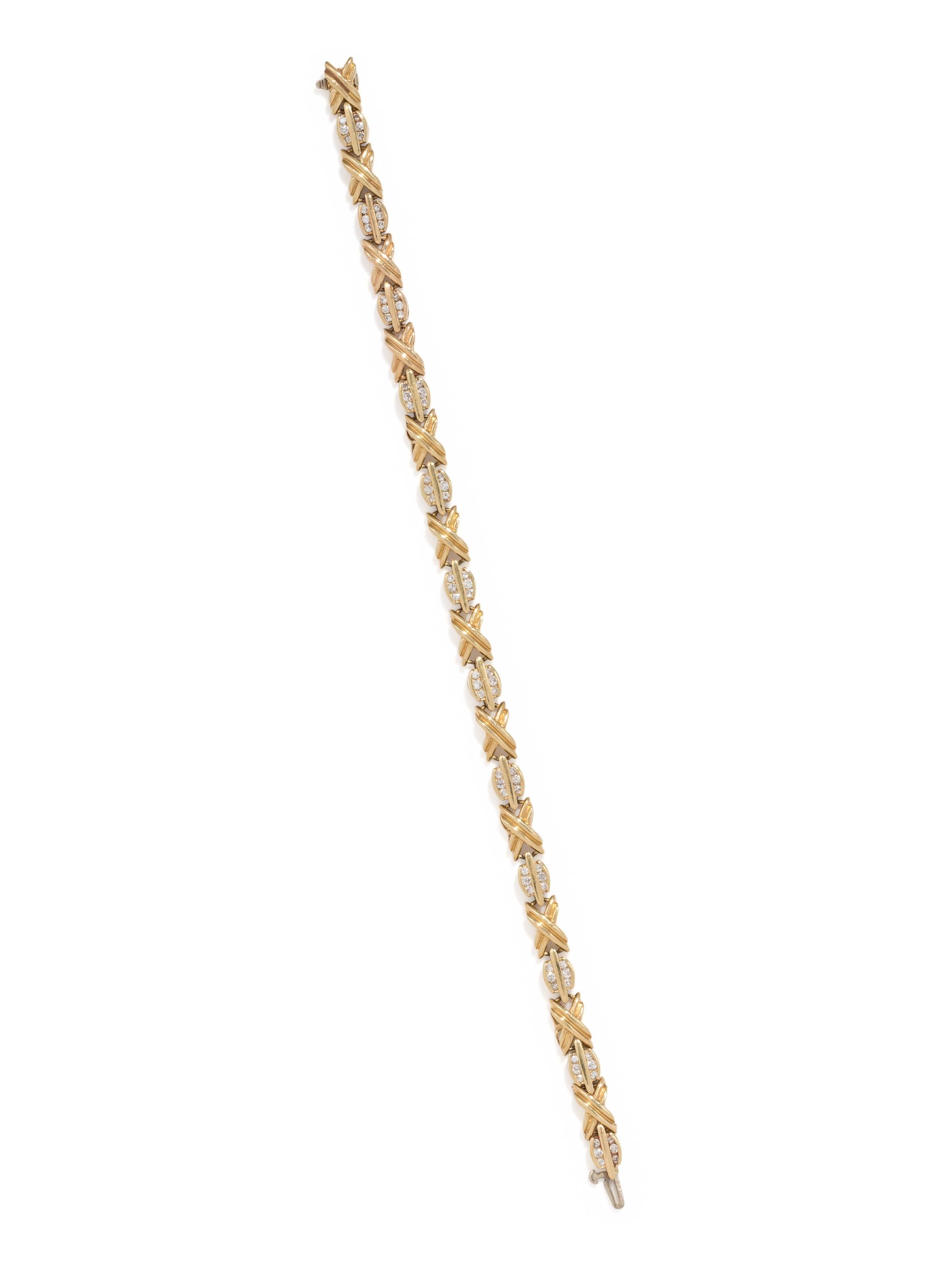YELLOW GOLD AND DIAMOND BRACELET