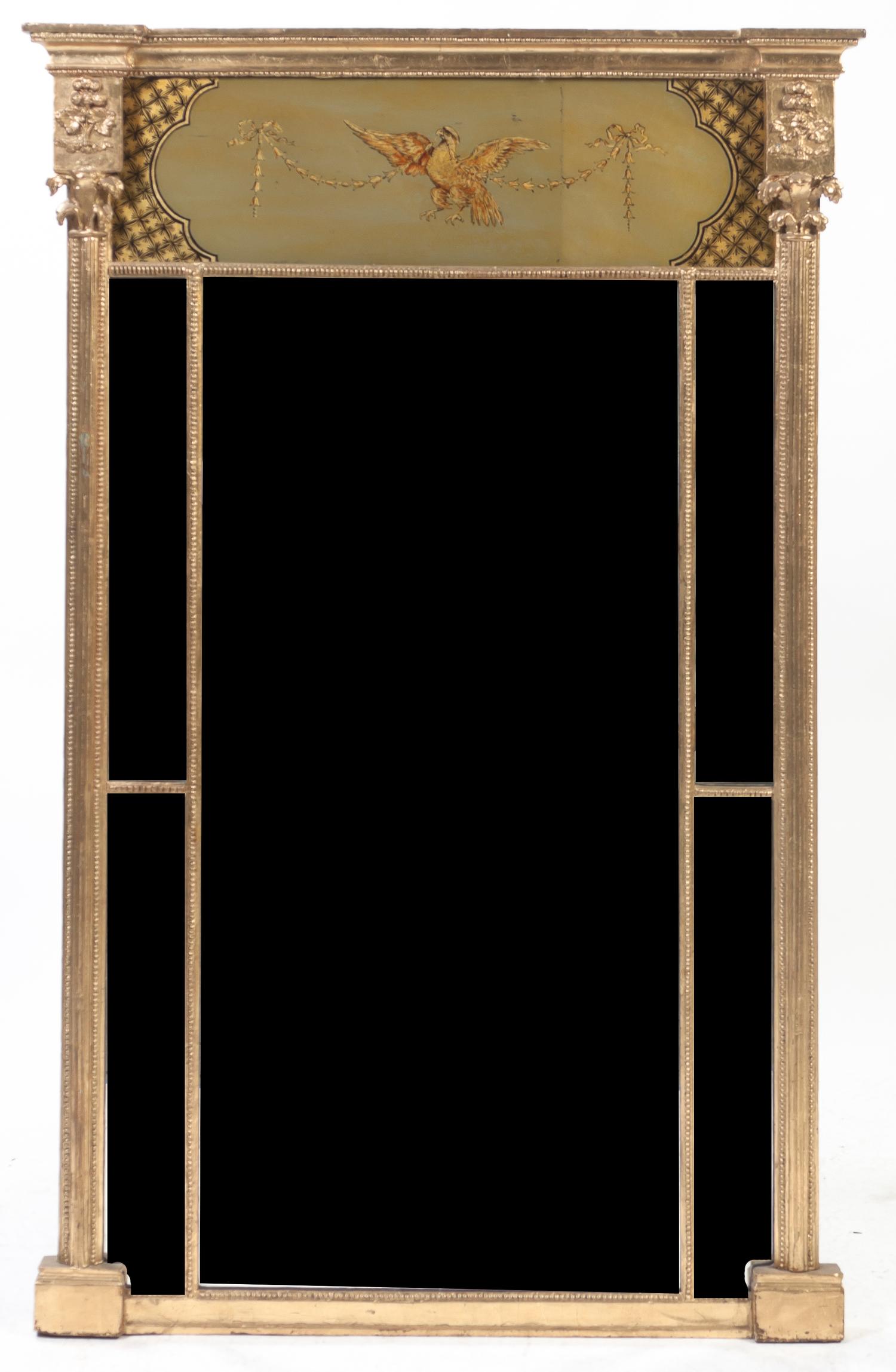 An American Giltwood Pier Mirror, Height 51 1/2 x width 33 1/2 inches.