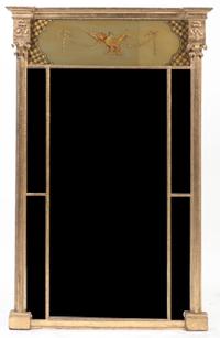 An American Giltwood Pier Mirror, Height 51 1/2 x width 33 1/2 inches.