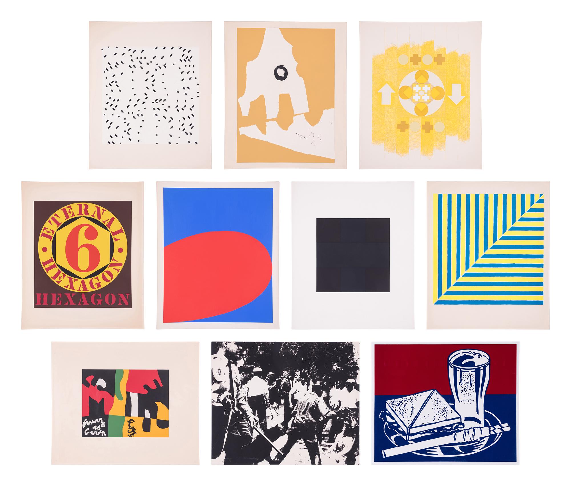 X + X (Ten Works by Ten Painters) (complete portfolio of ten including text pages and portfolio case), 1964