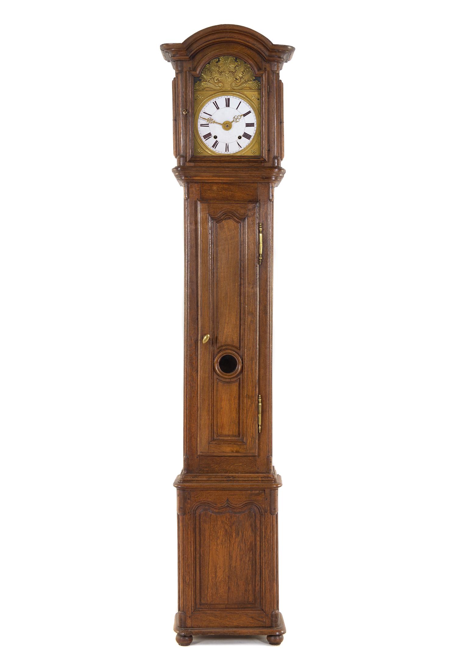 A Louis Philippe Oak Tall Case Clock