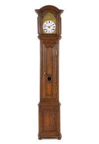 A Louis Philippe Oak Tall Case Clock