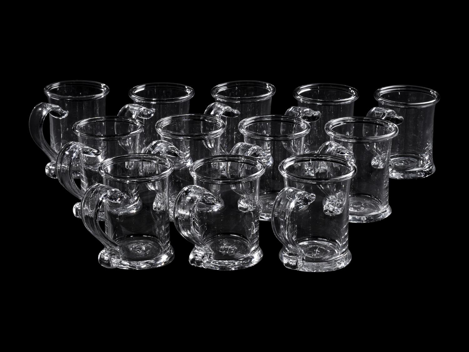 A Group of Simon Pearce Glass Barware