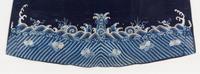 A Chinese Dark Blue Ground Embroidered Silk Lady's Robe
