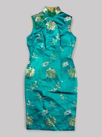Three Chinese Silk Embroidered Ladies' Cheongsam, Qipao