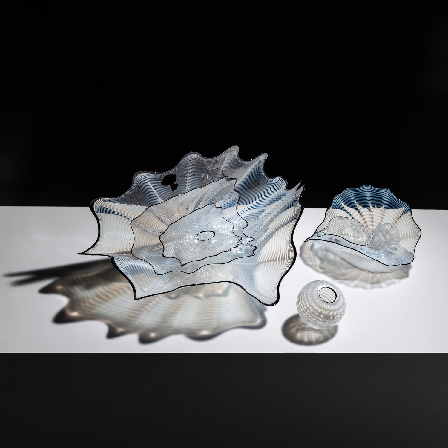 Eight-Piece Cloud White Seafoam Set with Black Lip Wraps, 1993