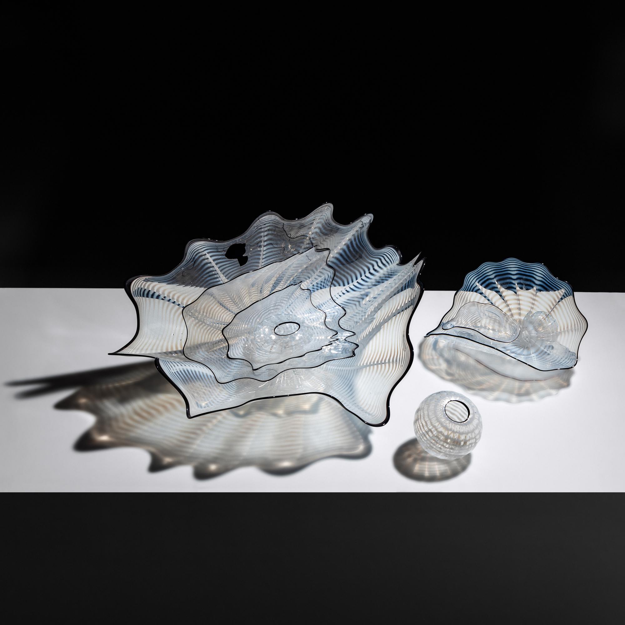 Eight-Piece Cloud White Seafoam Set with Black Lip Wraps, 1993