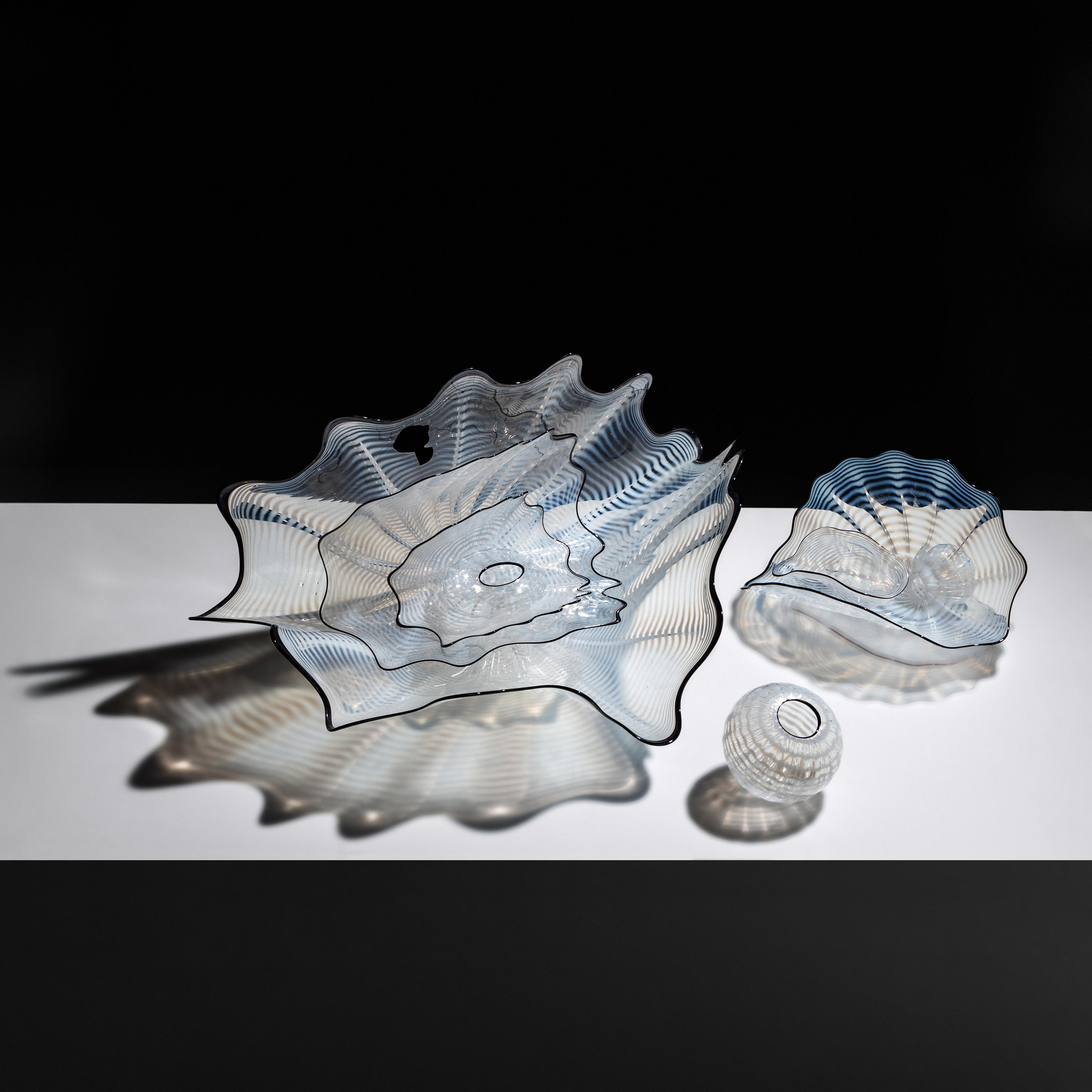 Eight-Piece Cloud White Seafoam Set with Black Lip Wraps, 1993