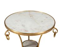 A Pair of French Neoclassical Style Gilt Bronze Two-Tier Tables