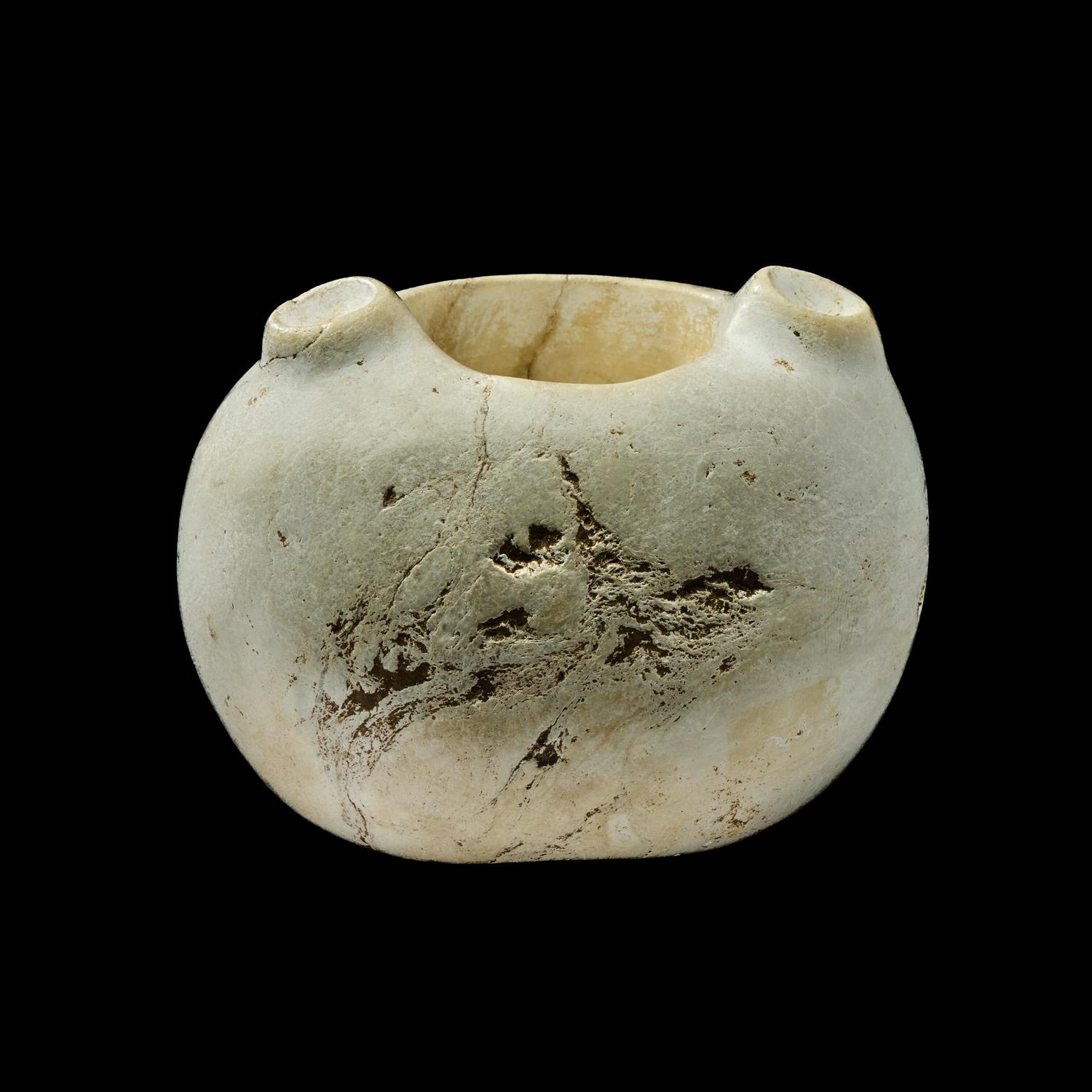 A Costa Rican Marble Mace Head of an Owl