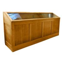An Oak and Glass Display Cabinet 81.5" W x 16.25" D x 38.25" H — France, 20th Century