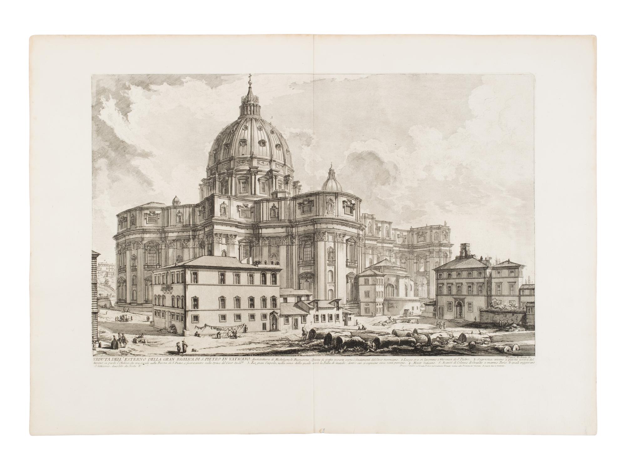 [Prints] Piranesi, Giovanni Battista. Group of 12 Etchings — 1) Veduta dell'atrio del portico