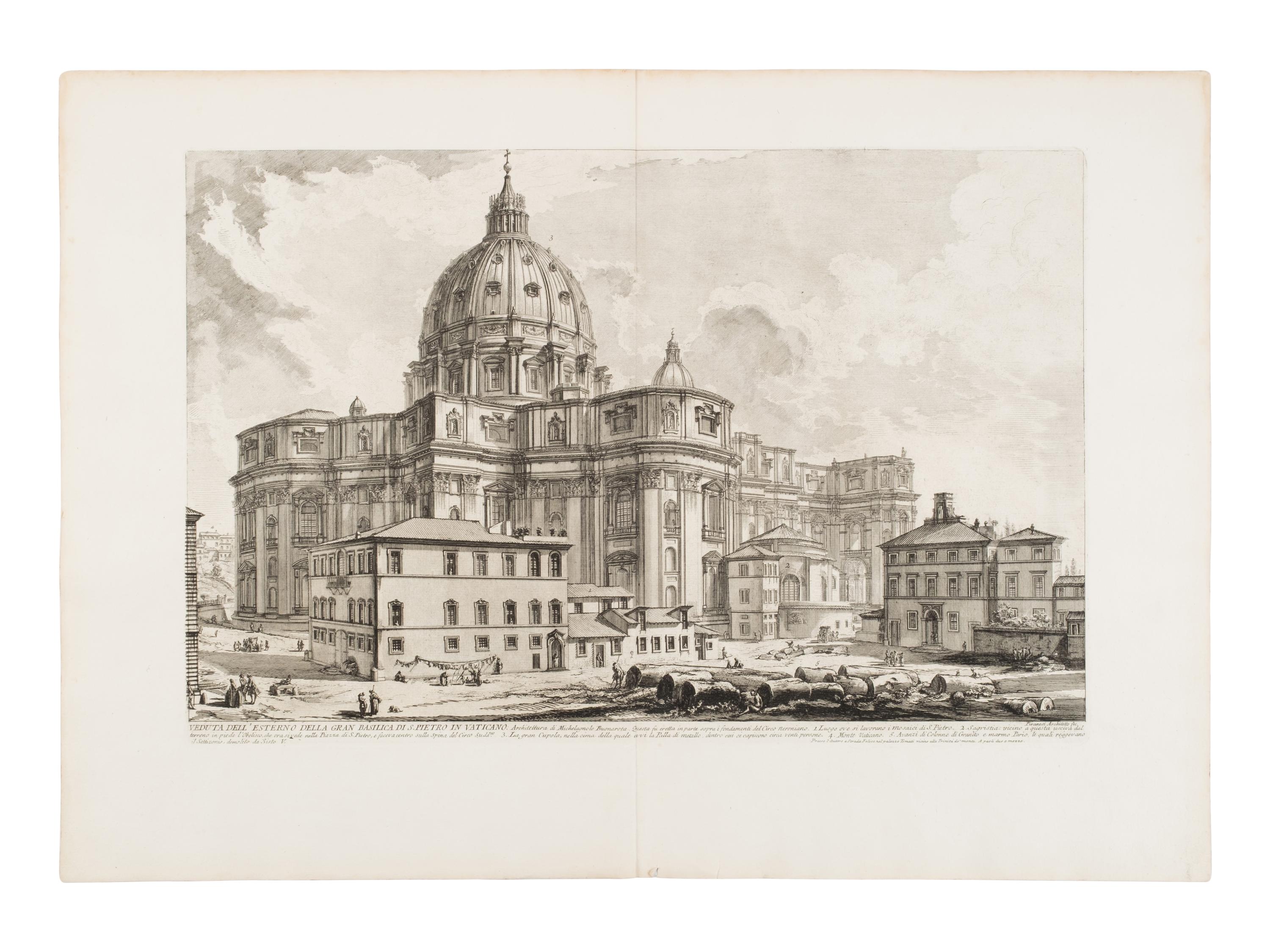 [Prints] Piranesi, Giovanni Battista. Group of 12 Etchings — 1) Veduta dell'atrio del portico