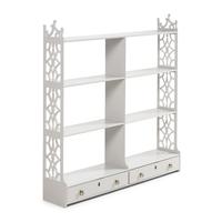 A George III Style Gray-Painted Hanging Etagere