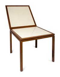 A Walnut and Laminate Flip-Top Game Table by Edward J. Wormley for Dunbar