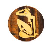 A Vintage Yellow Gold, Tiger's Eye, Diamond and Ruby Pendant/Brooch, 24.90 dwts.