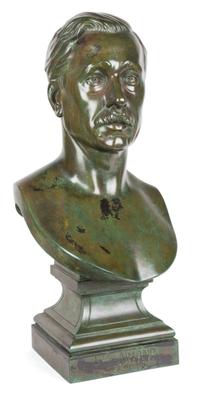 Charles Laurent Daragon, (French, 1833-1904), Portrait Bust of Emile Aimond (Ele Aimond/Ingeneiur), 1895