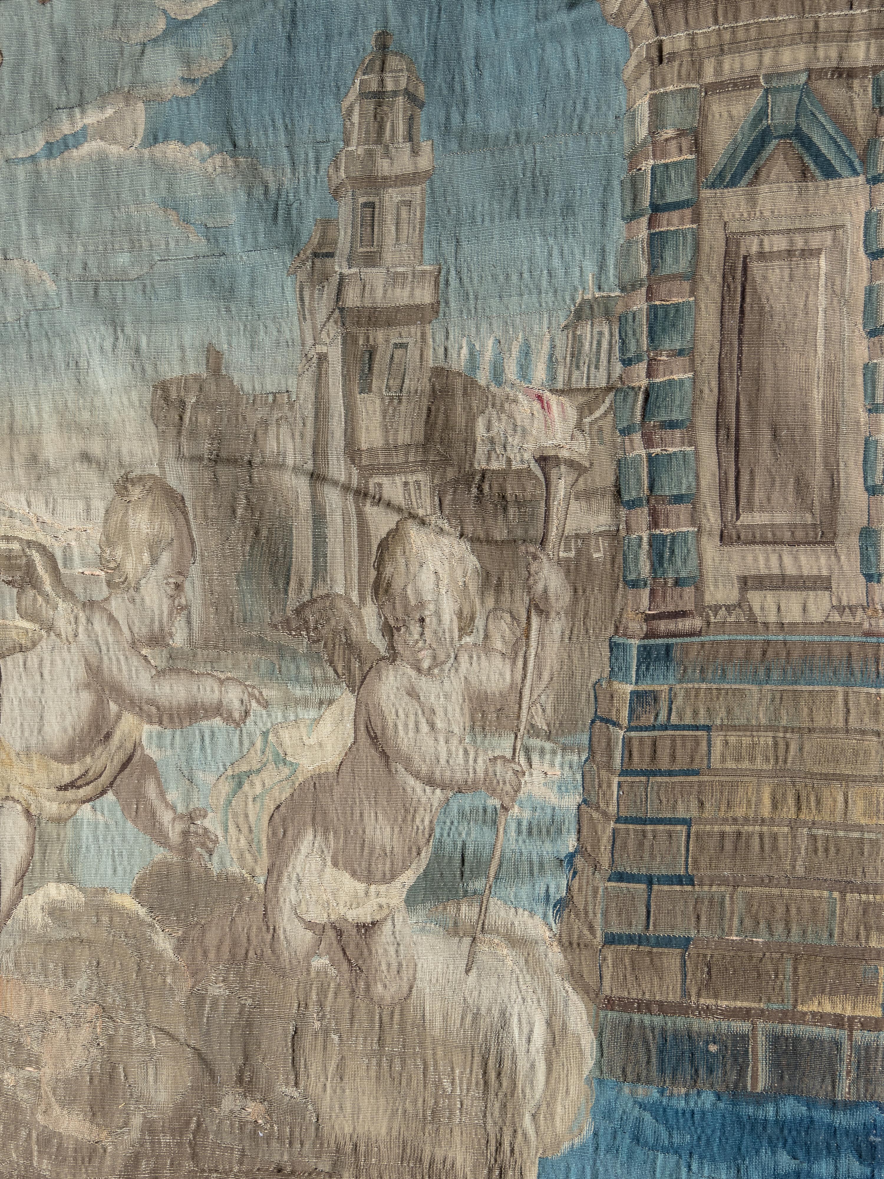A Flemish Mythological Tapestry Depicting the Story of Hero and Leander