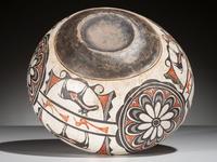 Zuni Polychrome Pottery Olla, with Heartline Deer