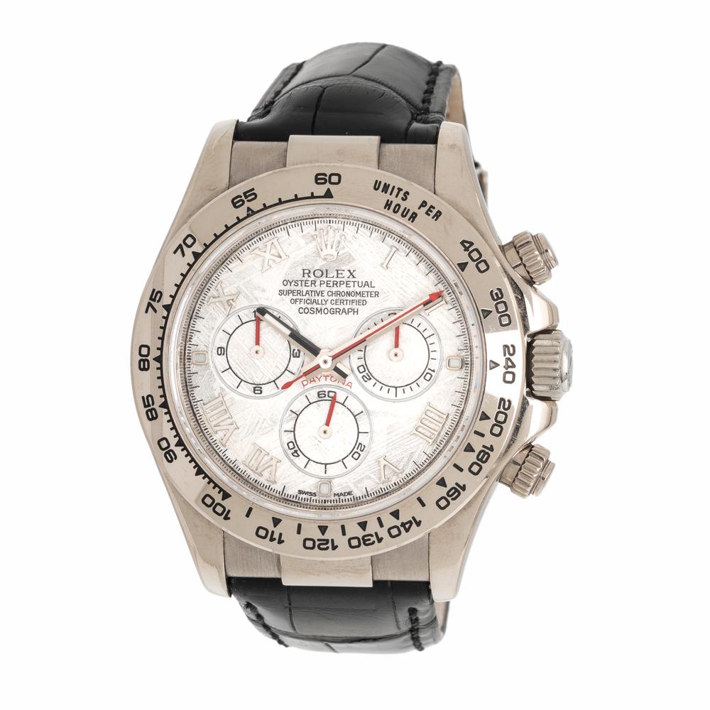Rolex, Ref. 116519, 18K White Gold 'Daytona' Chronograph Watch with Meteorite Dial, with Box and Booklets