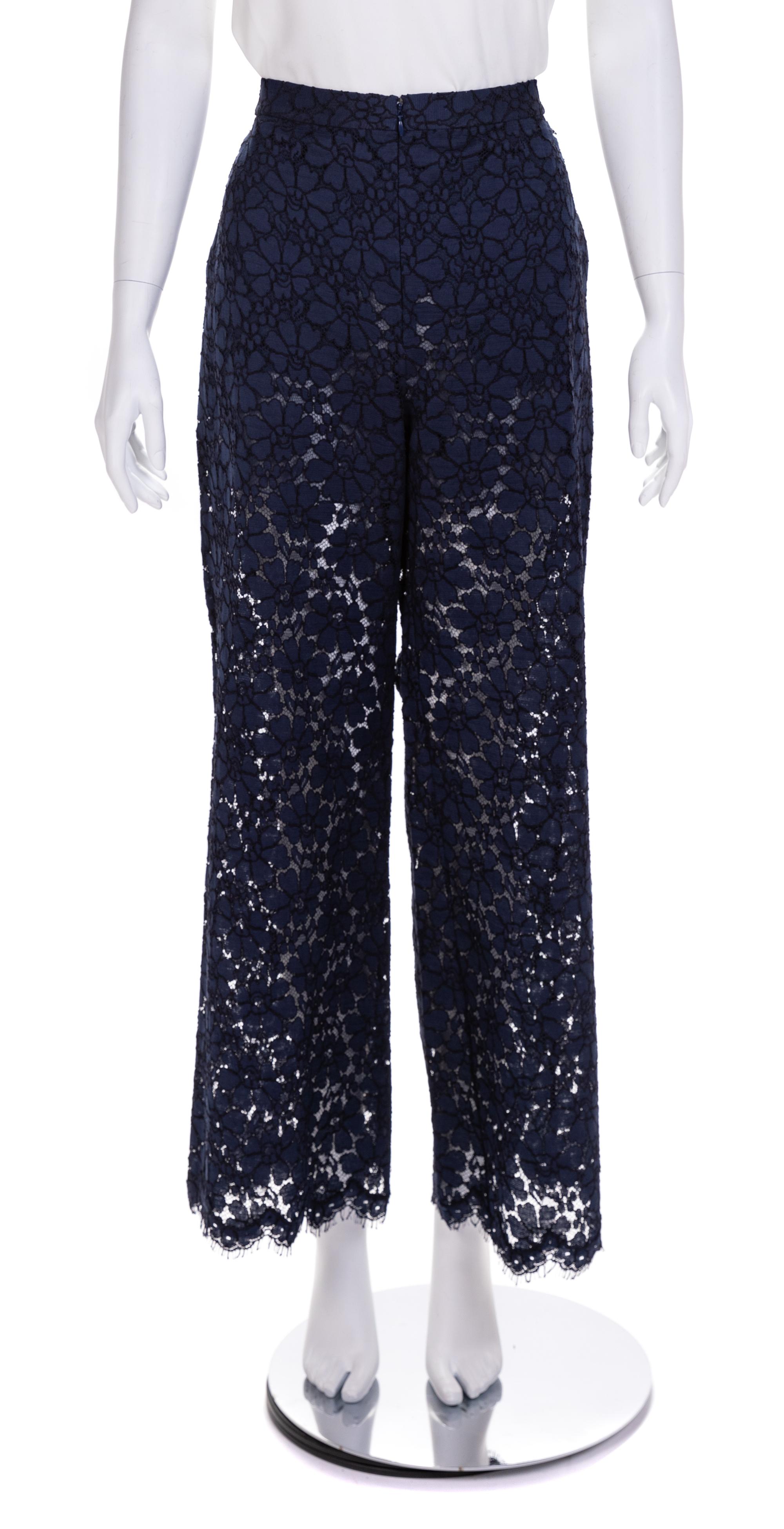 Chanel blue lace trousers, 1990-2000s