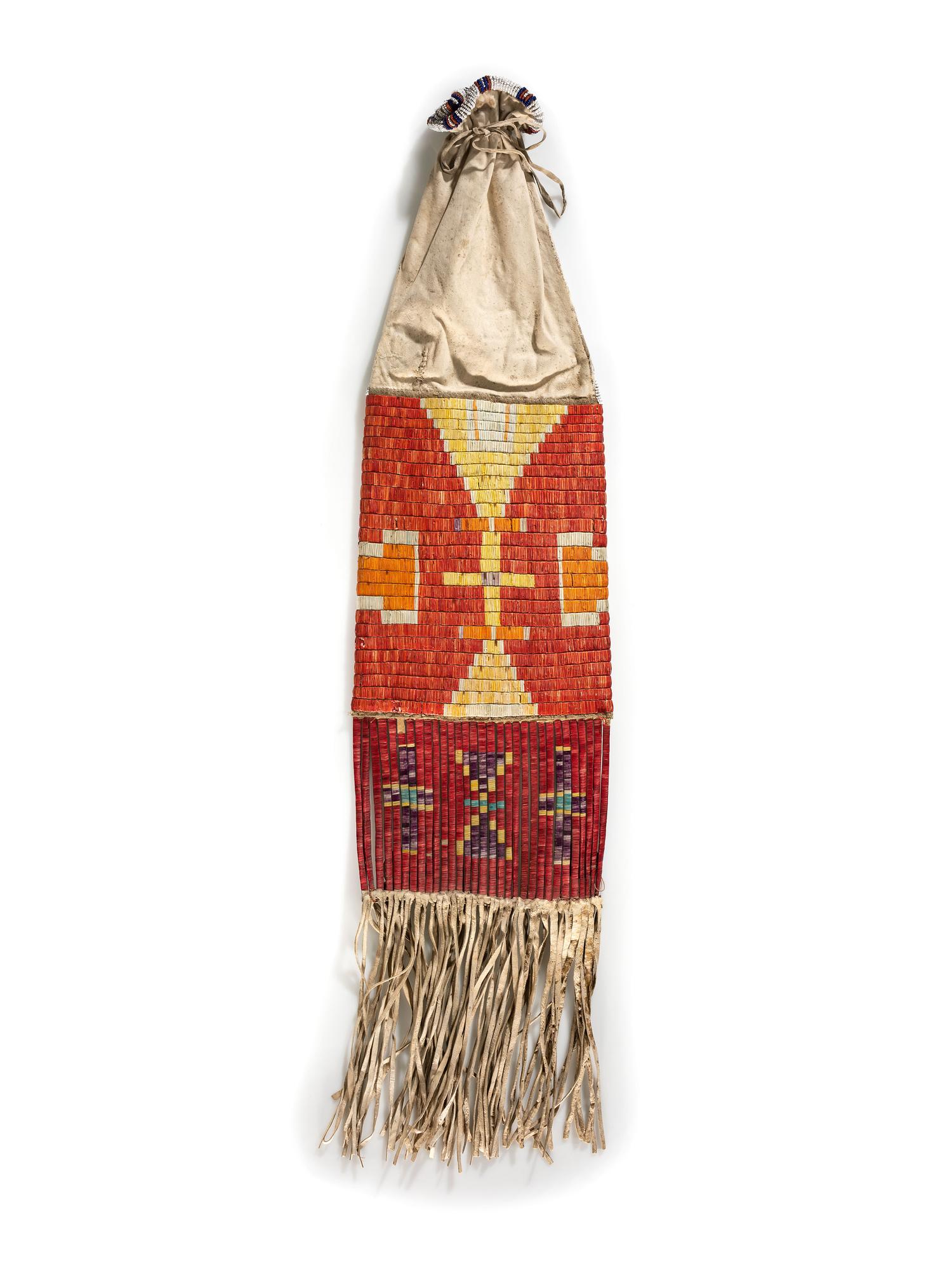 Sioux Quilled Hide Tobacco Bag