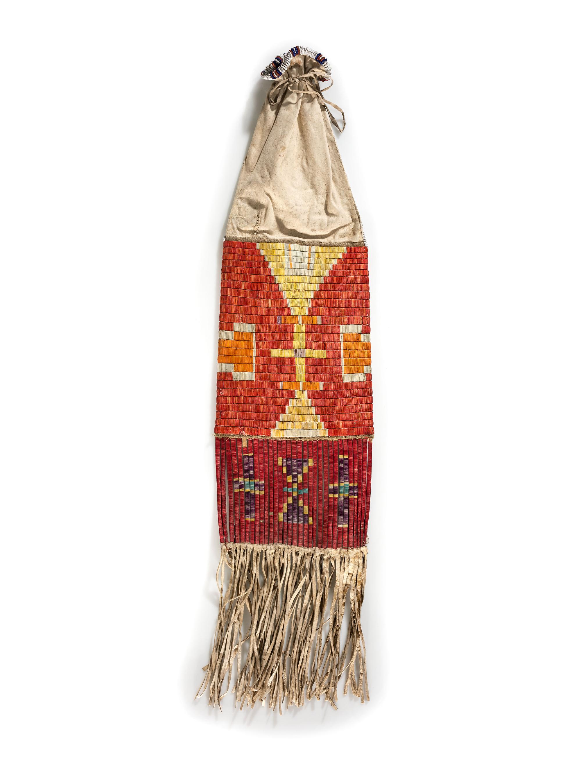 Sioux Quilled Hide Tobacco Bag