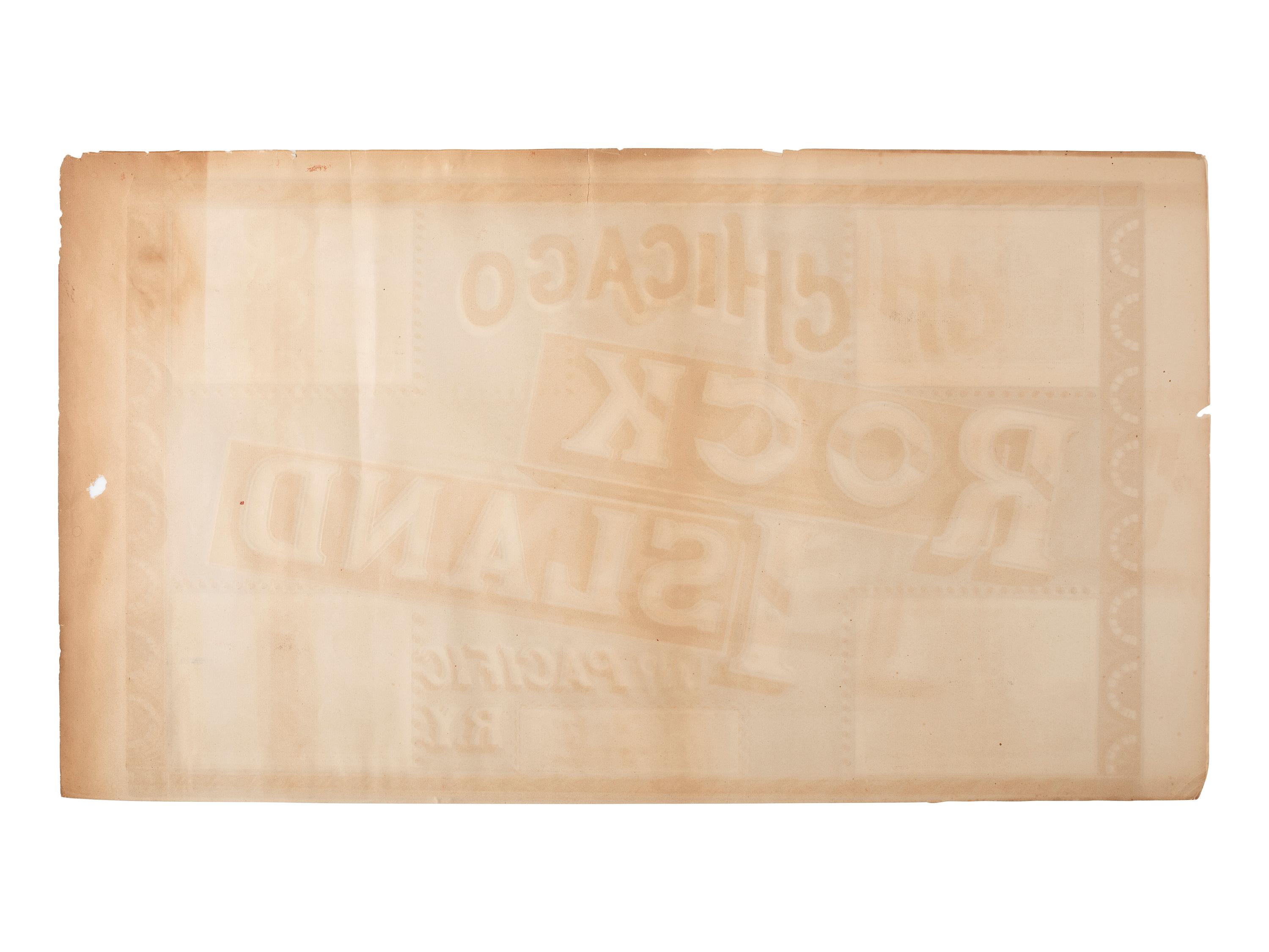 [TRANSPORTATION - RAILROAD]. Chicago, Rock Island and Pacific R.Y . Chicago: A.T. Sears, ca 1880s.
