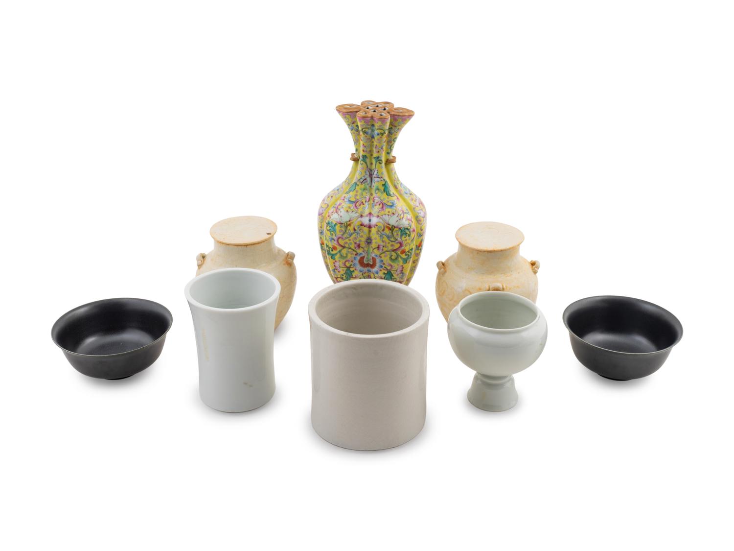 Eight Chinese Ceramic Table Articles — 20TH CENTURY