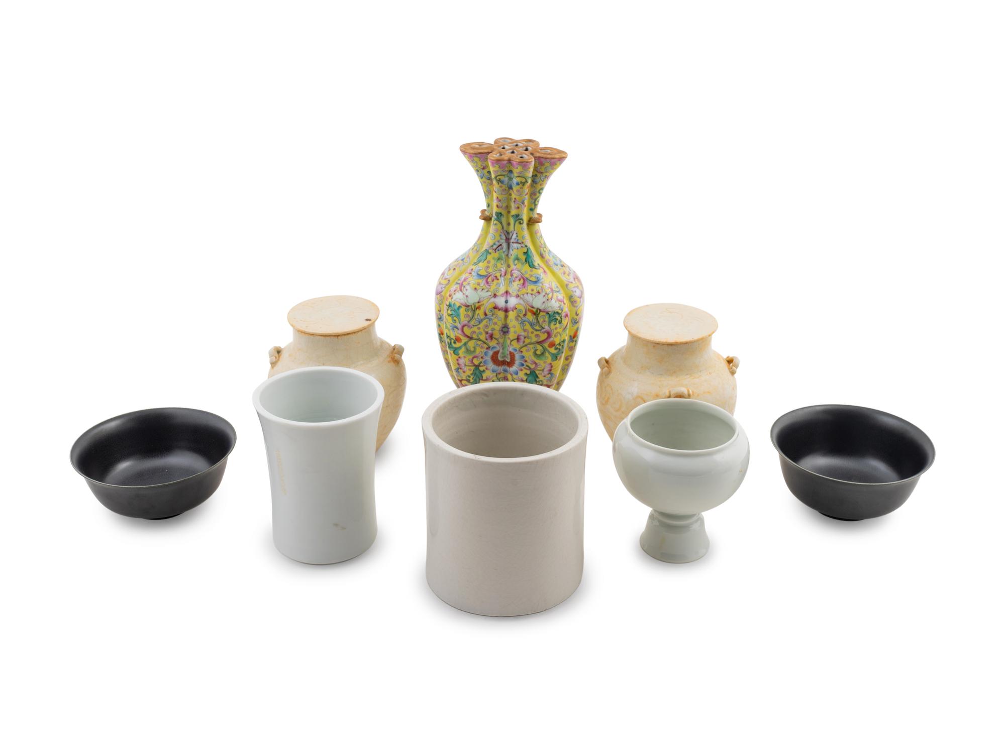 Eight Chinese Ceramic Table Articles — 20TH CENTURY