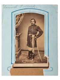 [CIVIL WAR]. A group of 2 CDV albums, one containing cartes de visite of Lt. Colonel Samuel McLean Pollock (1829-1895), 6th Iowa Cavalry, with family photos.