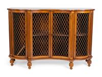 A Regency Style Brass-Mounted Faded Rosewood Credenza — EARLY 20TH CENTURY