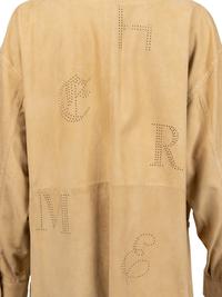 Two Hermès Jackets: One Printed Butterfly and One Suede, 1980-90s