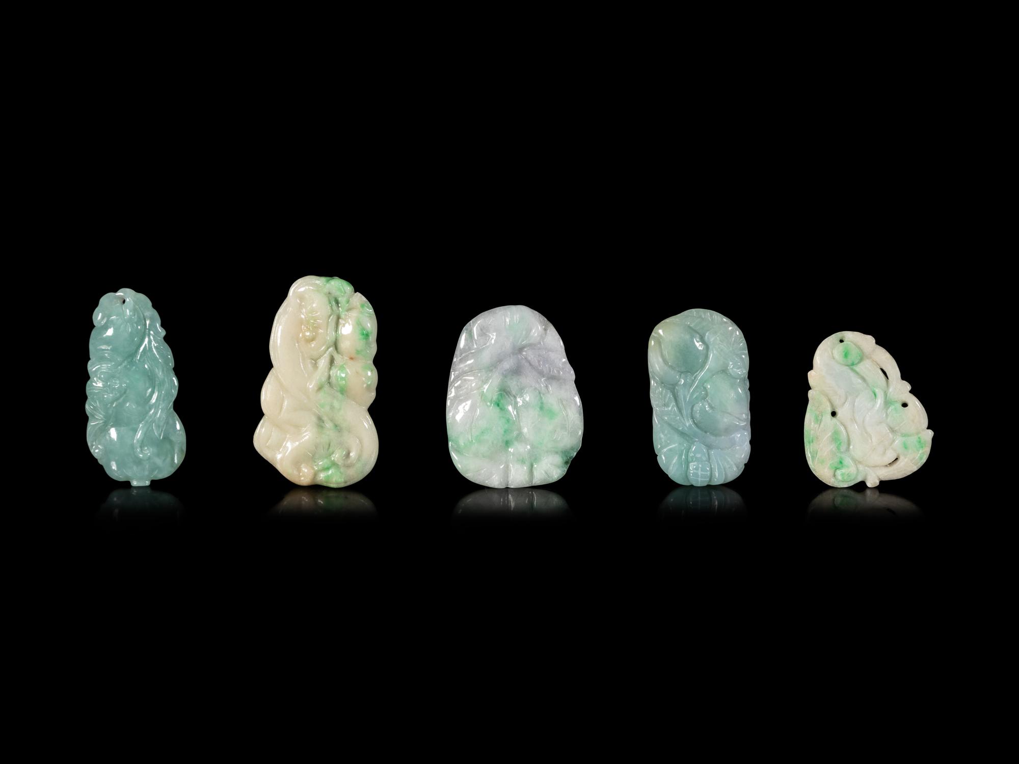Twenty Chinese Jadeite Pendants