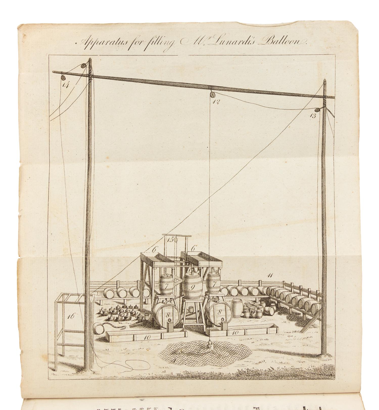 LUNARDI, Vincenzo (1759-1806). An Account of the First Aerial Voyage in England. London, 1784. FIRST EDITION, second impression.