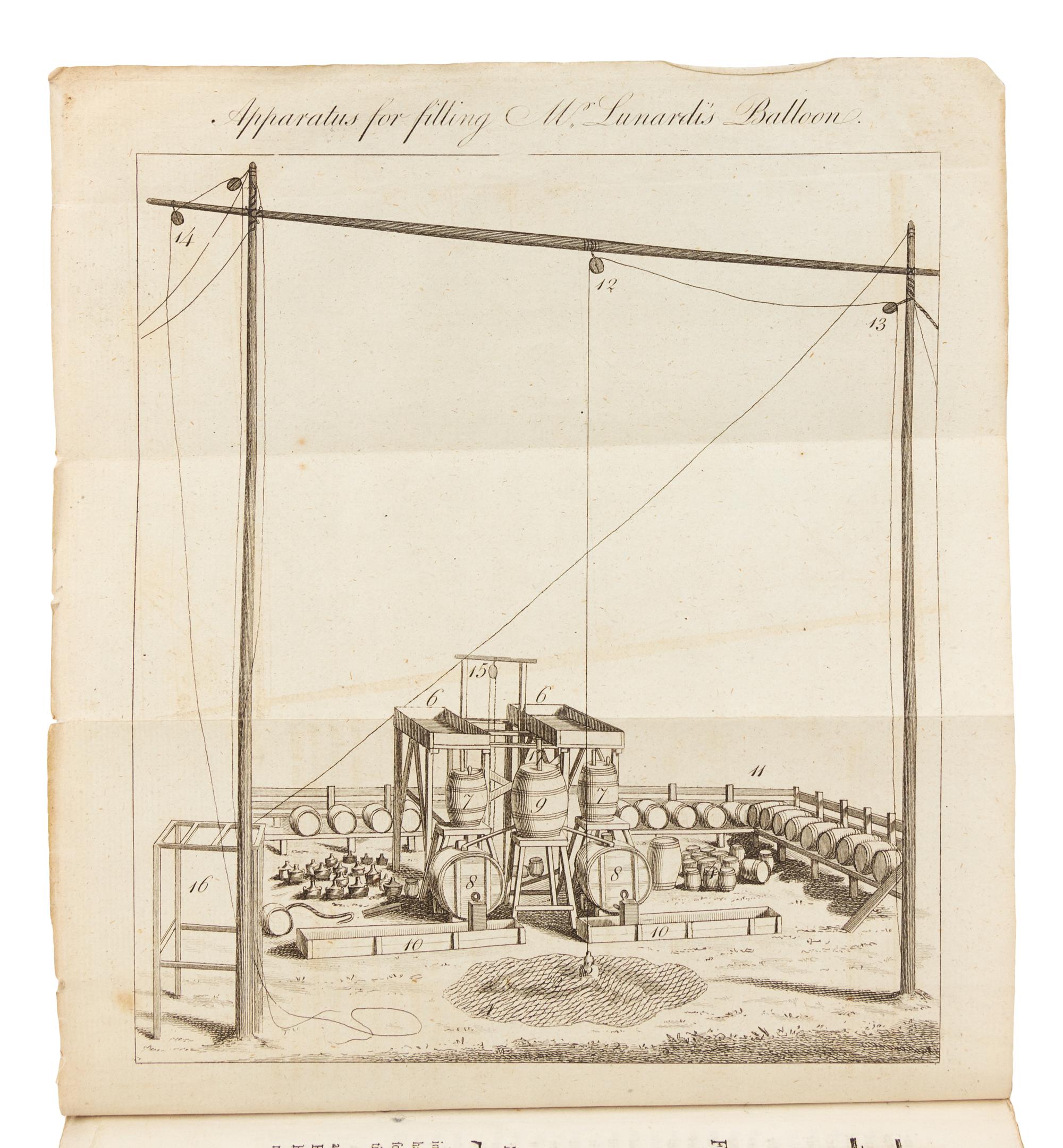 LUNARDI, Vincenzo (1759-1806). An Account of the First Aerial Voyage in England. London, 1784. FIRST EDITION, second impression.