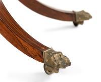 A Regency Satinwood Inlaid Rosewood Flip-Top Table